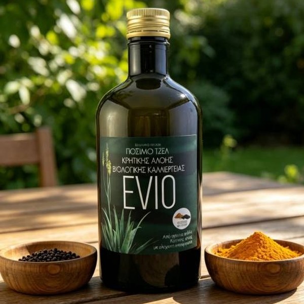 Алое вера гел за пиене EVIO — куркума и черен пипер